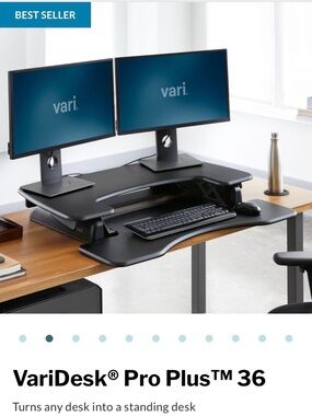 Pro Plus 36 Standing Desk Converter - Black